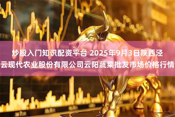 炒股入门知识配资平台 2025年9月3日陕西泾云现代农业股份有限公司云阳蔬菜批发市场价格行情