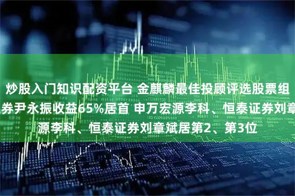炒股入门知识配资平台 金麒麟最佳投顾评选股票组8月月榜丨方正证券尹永振收益65%居首 申万宏源李科、恒泰证券刘章斌居第2、第3位