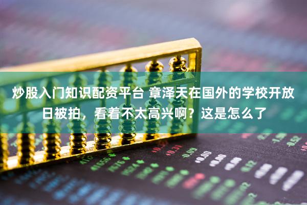 炒股入门知识配资平台 章泽天在国外的学校开放日被拍，看着不太高兴啊？这是怎么了
